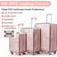Ensembles de bagages 3 pièces (20/24/28), bagages de cabine extensibles avec serrure TSA approuvée, coque rigide 100% PC et valise légère avec poche avant et roues pivotantes-133052300
