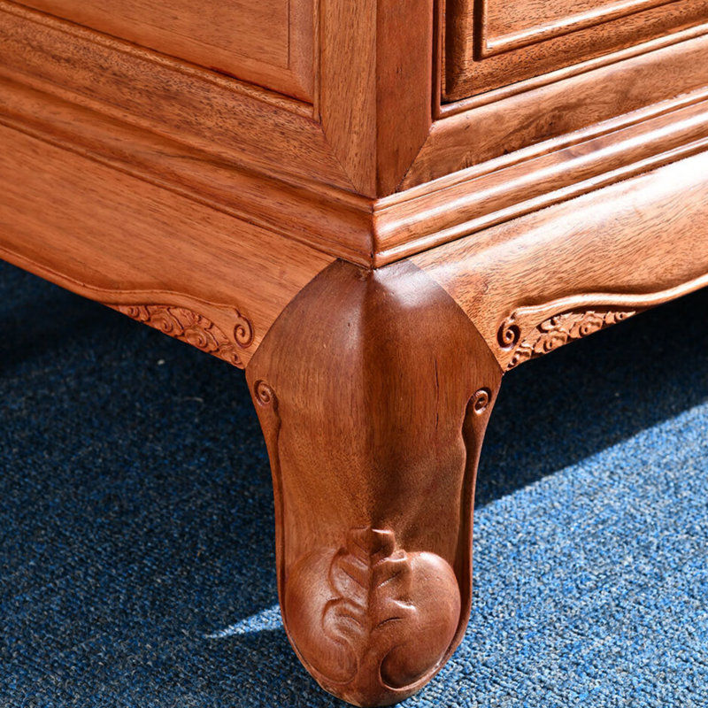 Creative Carved TV Cabinet, 16.93"H x 78.74"L x 15.75"W