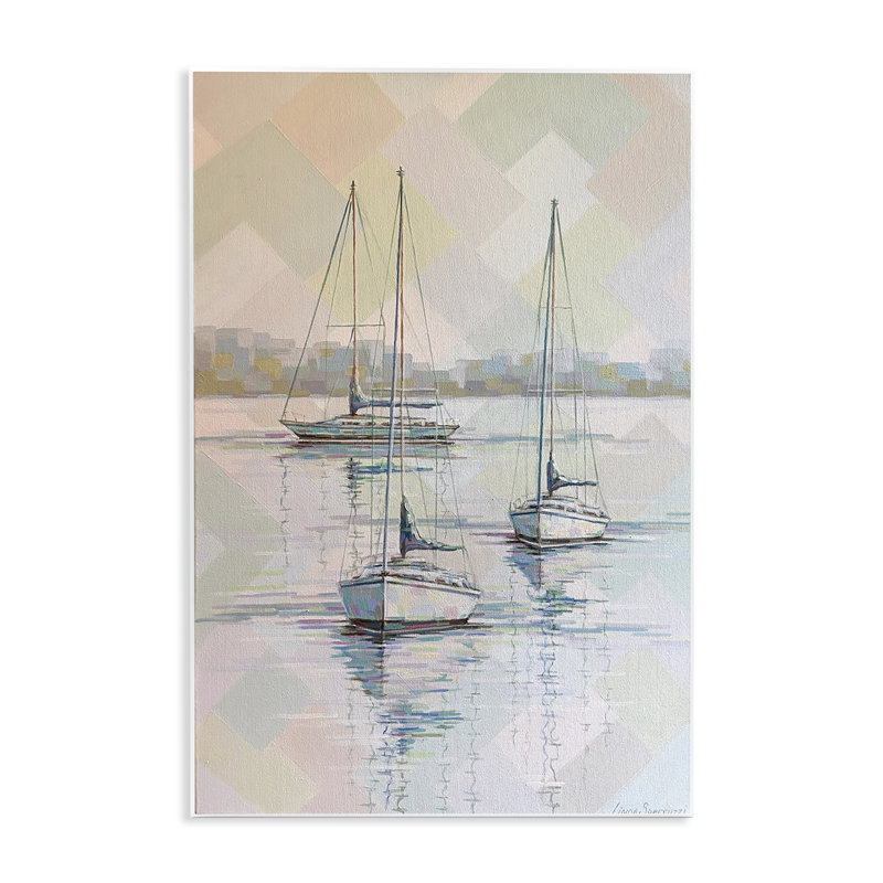 Art mural, "Peaceful Reflections on the Bay", par Linda Sperruche, H 15 po x l 10 po