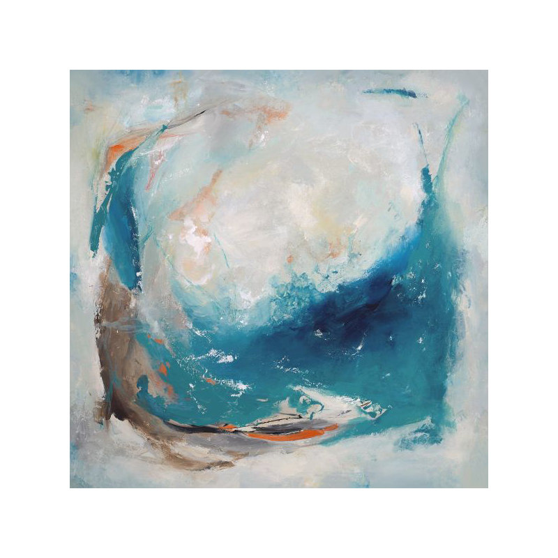 «Blue Abyss» par Sara Brown - impression, Gel coupé au couteau, H 47 po x l 47 po