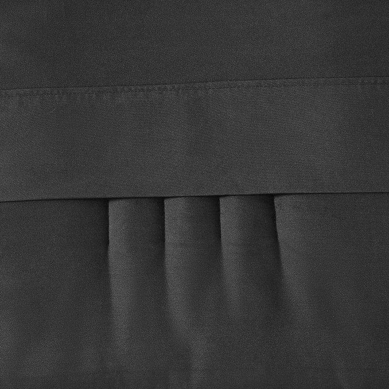 6 Piece Quilted Solid Stripe Comforter, Sheet Set And Mattress Protector Bedding Bundle, Twin XL, Black