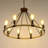 Dawndra 8 - Light Wagon Wheel Chandelier