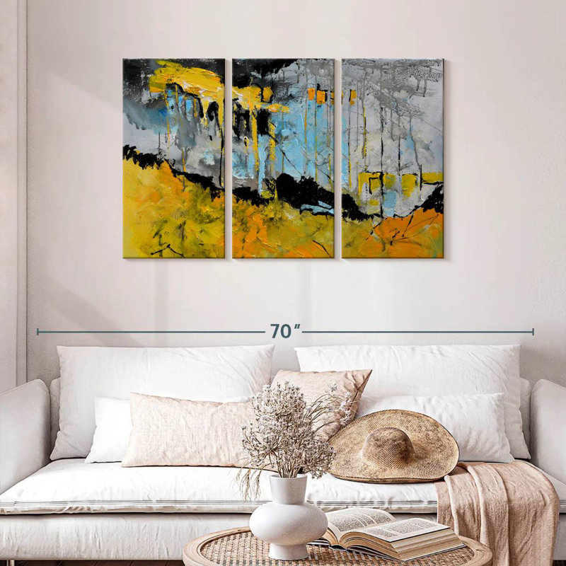 Avery Bleeding Sunrise Abstract, 28" H x 45" W