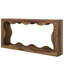 Console 64 po avec rangement en brun, table basse derrière le canapé, station de canapé d'entrée longue, support de console étroite, support de couloir pour salon d'entrée, brun