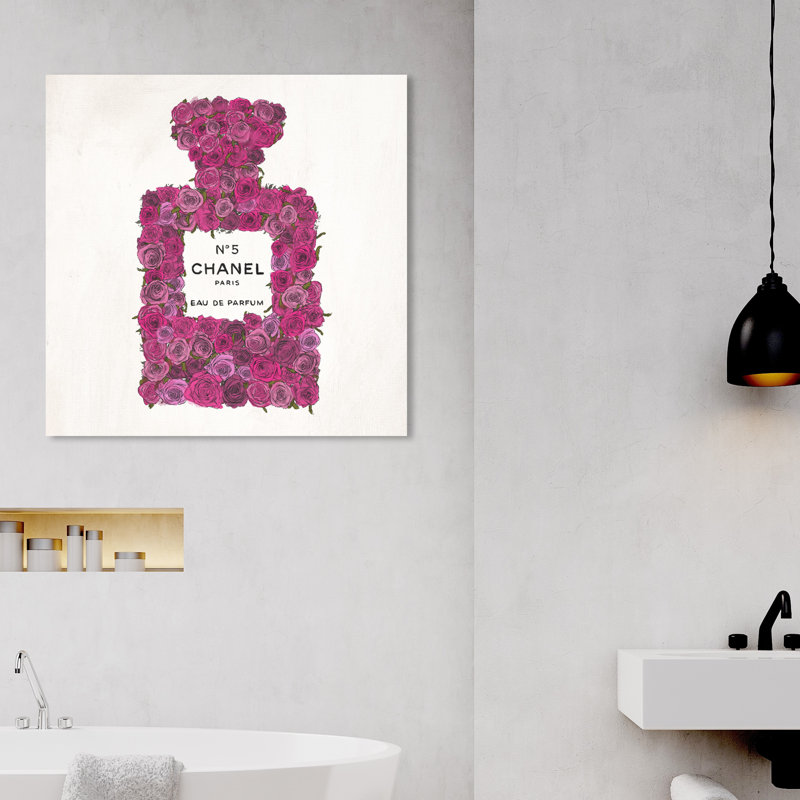 «Number 5 Rose», peinture sur toile, Toile tendue, H 30 po x l 30 po