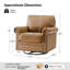 Chaise berçante pivotante en cuir véritable Auer-1929734920
