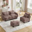 Canapé modulaire 101 po Curve Design avec repose-pieds mobile et 3 coussins décoratifs-312441962-312441967
