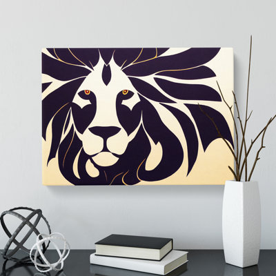 Energising Abstract Lion - Wrapped Canvas