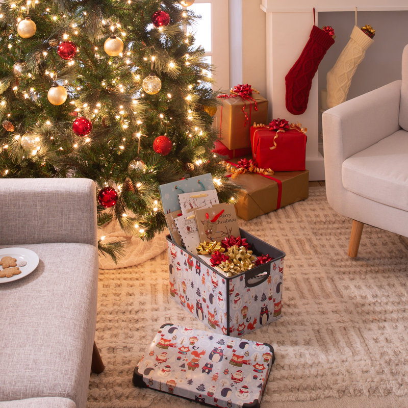 Sac de rangement en plastique Woodland Winter Design