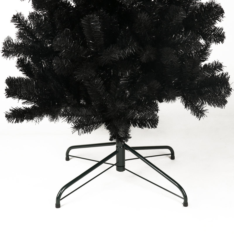 Mince arbre de Noël artificiel avec support pliable en métal