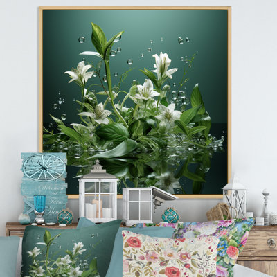" Green Herbs And Water Scenery "