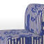 Fauteuil de chambre bleu à motif de fleurs tropicales bleues