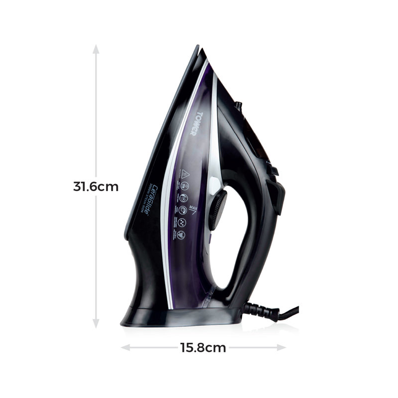 Tower Ceraglide 3100W Ultraspeed Steam Iron, Purple