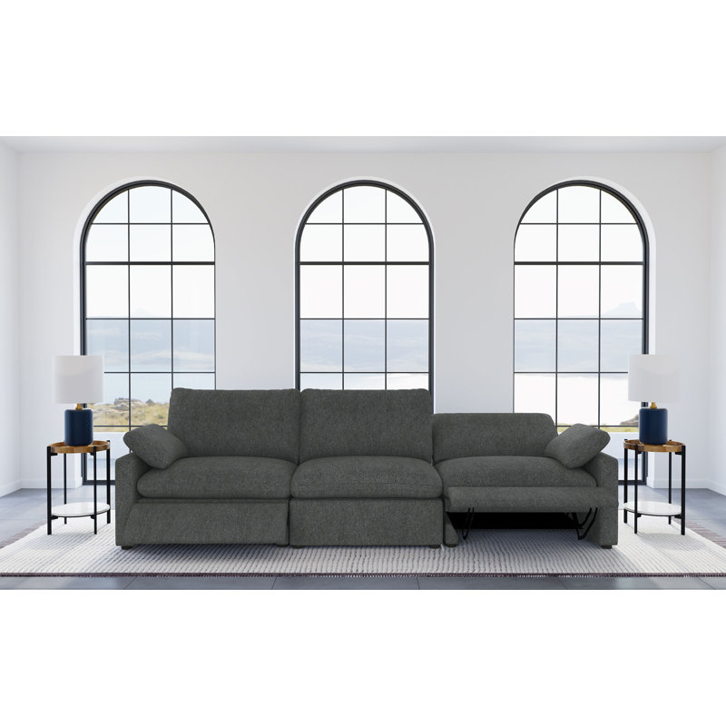 Roca Modular Power Sofa Dark Grey, Dark Gray Fabric
