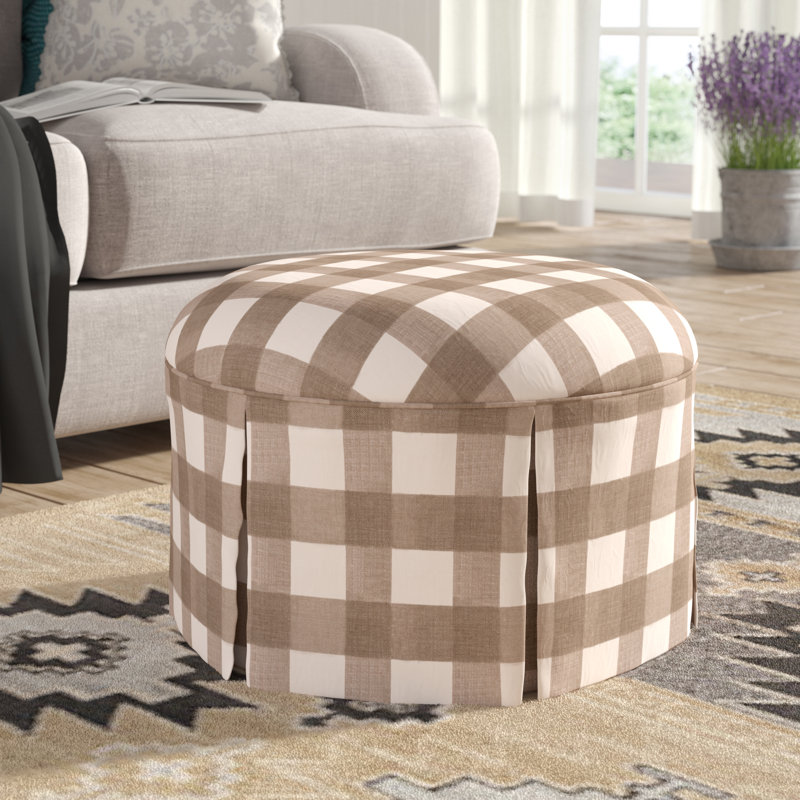 Manders Upholstered Ottoman, Buffalo Square Taupe