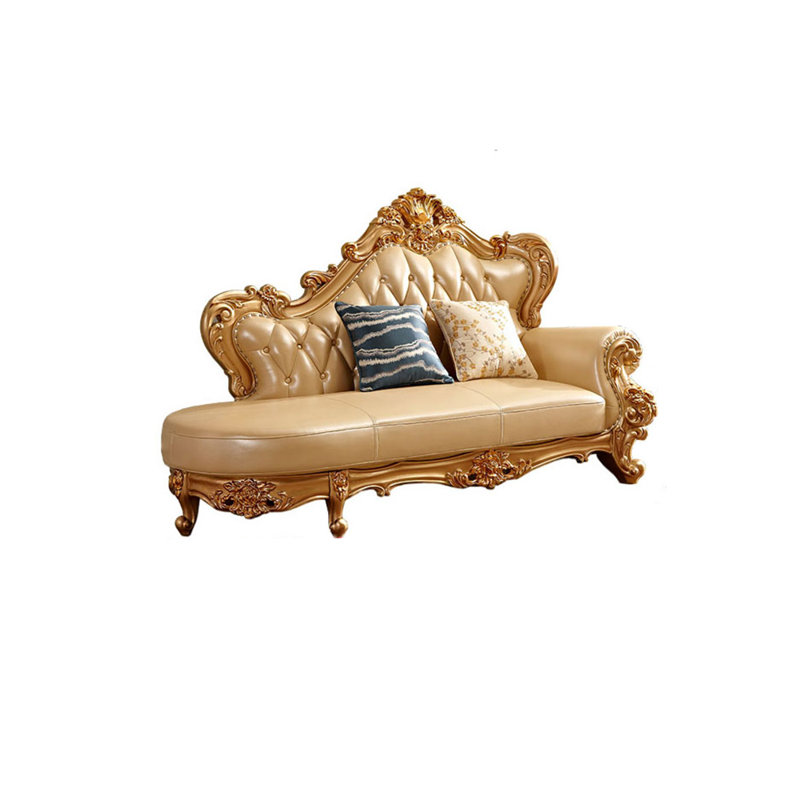Méridiennes intérieures en bois de vache de luxe, Droite, Kaki