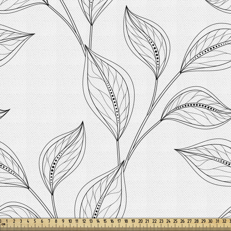 Tissu noir et blanc Ambesonne, l 58 po x L 72 po
