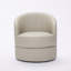 Fauteuil d'appoint pivotant en cuir Gream Top-grain, 360 ° lisse Spin, chaise longue moderne de style Mid-Century pour le salon / bureau-191176630