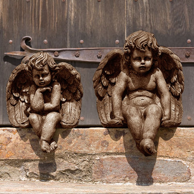 Sitting Medium Cherub Statue