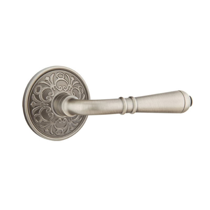 Turino Door Lever, Satin Nickel, Right, Privacy (Bed & Bath)