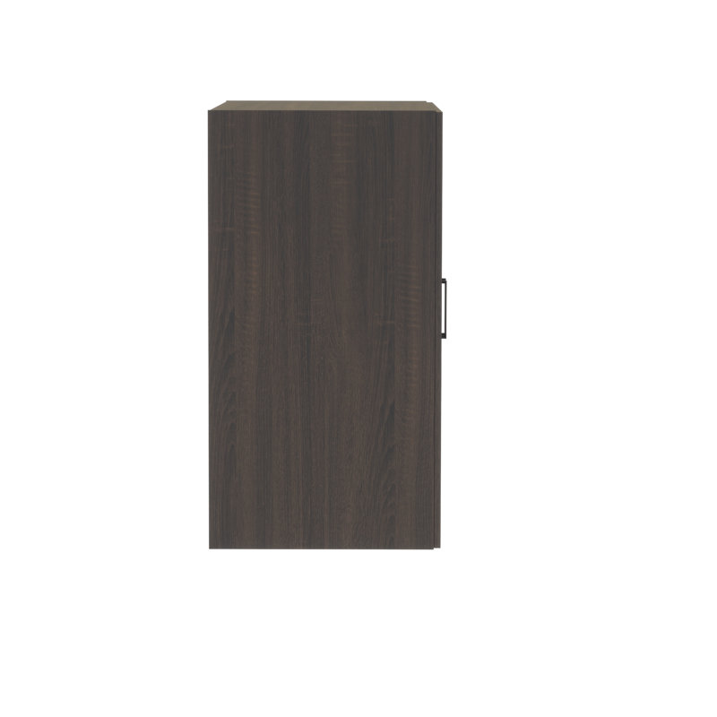 Mirella Wood Door Storage Cabinet, Southern Tobacco