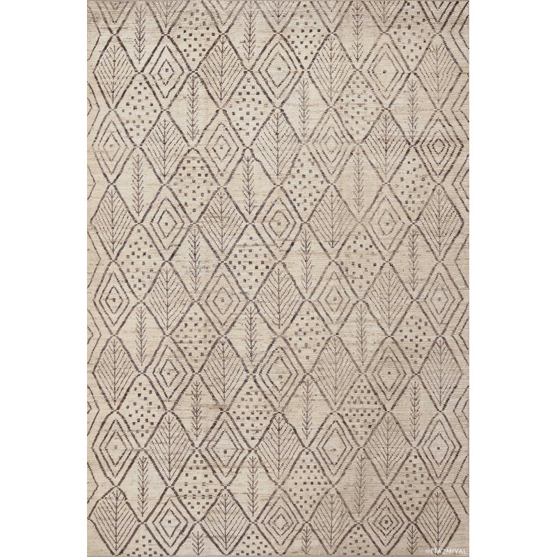 Tapis marocain berbère à motif tribal moderne et unique One-of-a-Kind