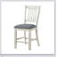 Ensemble de salle à manger à hauteur de comptoir blanc antique et brun rosé avec rangement, étagère de présentation, tiroirs, porte-bouteilles et 4 chaises-1291901155