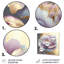 Gold and Purple Hue Single Flower metal Wall Décor-87831046