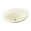 Sanibel Ceramic Circular Drop-In Bathroom Sink with Overflow-1821163153