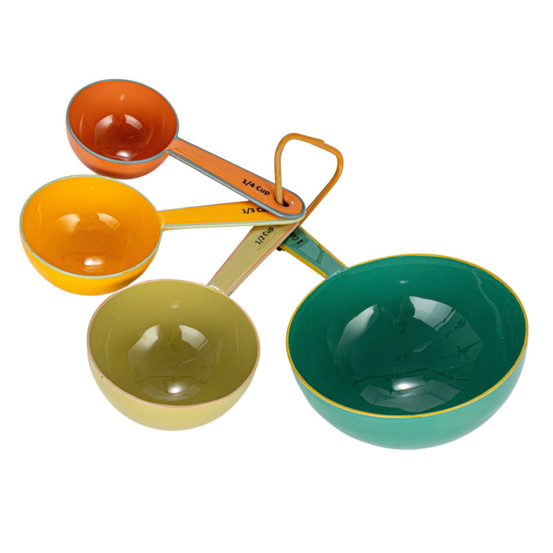 Colorful Stainless Steel Measuring Cup Set, Dishwasher Safe