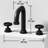 Hart Widespread 3-Hole Bathroom Faucet, 2-Handle High Arc With Round Knob Handles In Matte Black-88783409