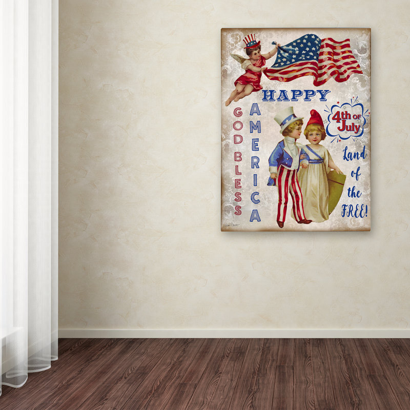 «Retro Patriotic 3» par Jean Plout, impression sur toile, H 19 po x l 14 po
