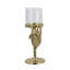 Porte-bougie pilier lapin avec abat-jour ouragan en verre transparent