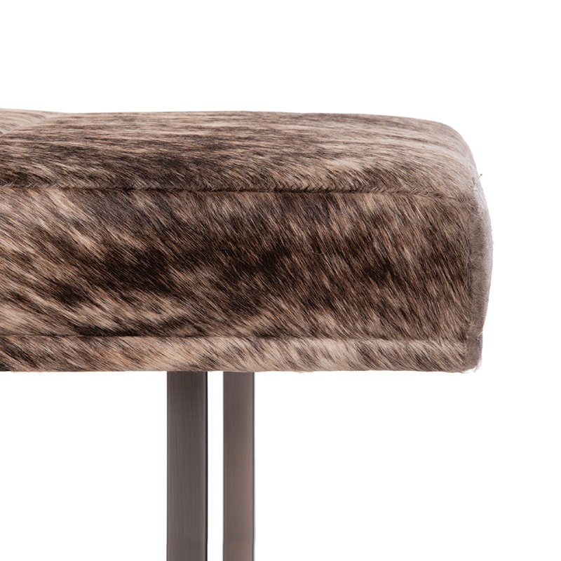 Bonita Cowhide Bench, Exotic Brown