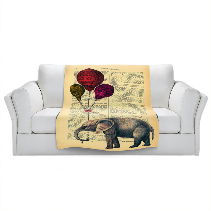  Couverture éléphant, 51 po x 60 po