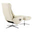 Fauteuil inclinable et repose-pieds en cuir Glynes 216-1440516535