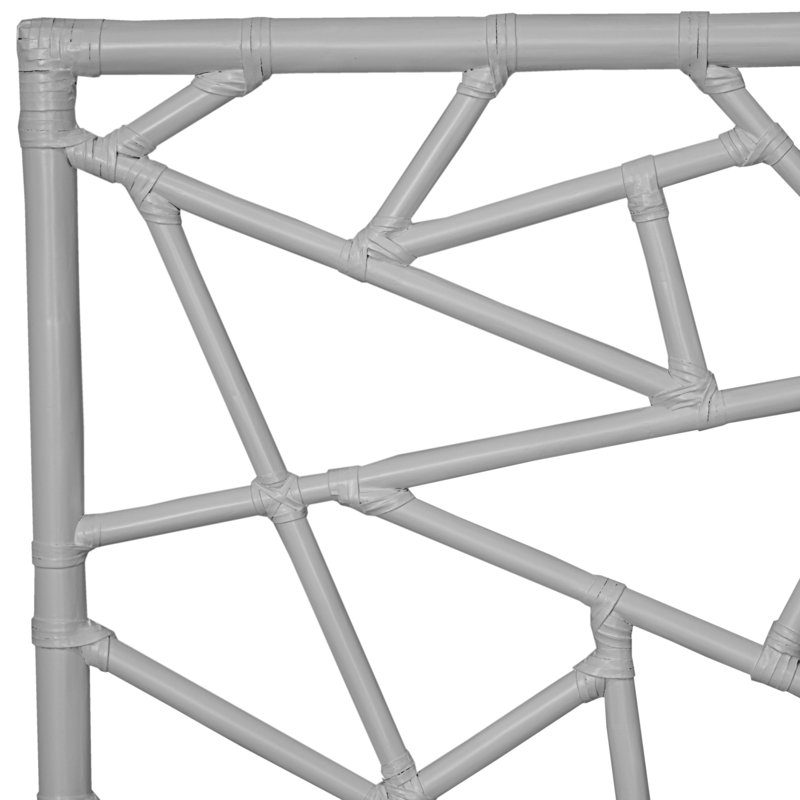 Tiffany Wicker/Rattan Open-Frame Headboard, Hot Pink, Twin