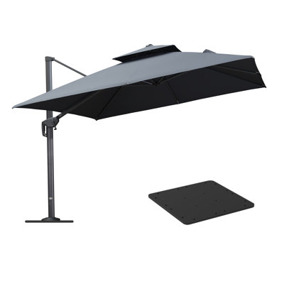 Parasol extérieur carré en porte-à-faux 120 po Reto