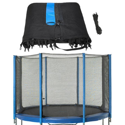 Filet d'enclos de trampoline Machrus Upper Bounce, pour cadre rond de 13 pi, utilisant 8 poteaux droits