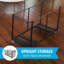 Chariot de table Lifetime 80193 avec acier robuste, finition sable noir