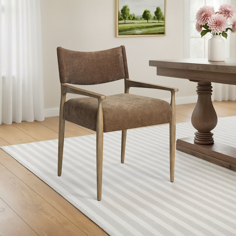 Tara Yokum Dining Armchair, Toasted Oak, Monte Olive