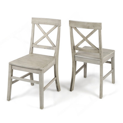 Acacia Wood Dining Chairs, Wash, 21D x 17.75W x 35.5H Inch