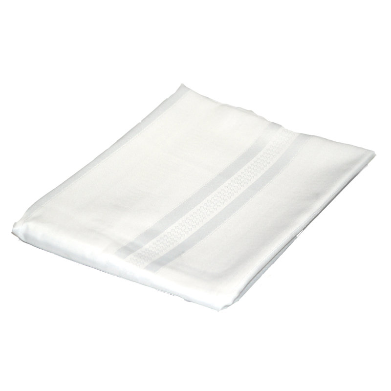 Benning Striped Tablecloth, White, 70" W Round