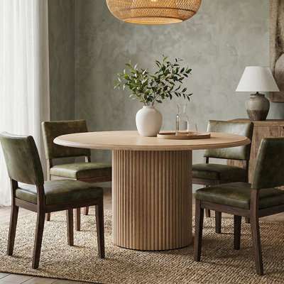 Round Metal Base Dining Table
