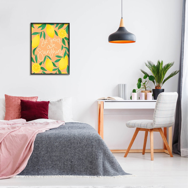 «Be Your Propre Sunshine», art giclée au citron par Heather Mclaughlin, H 30 po x l 24 po x P 1,5 po