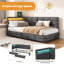 L-Shaped Upholstered Daybed with 2 Drawers-2130349011