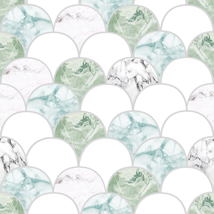 Arees Matte Mural, Green, 152 x 104cm