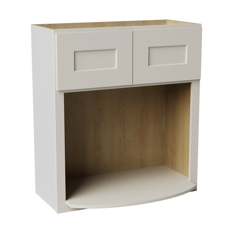 Armoire murale à micro-ondes, 27" W x 36" H x 17" D, Crème Shaker