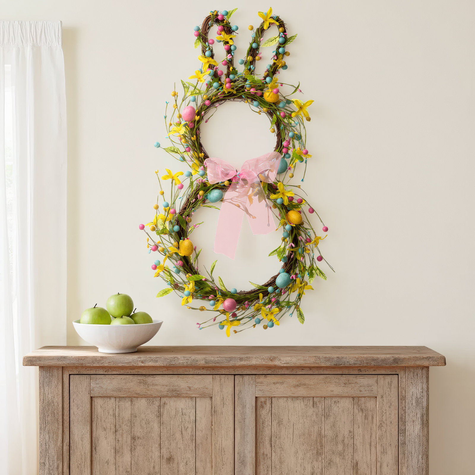 11" Bunny Easter Wreath