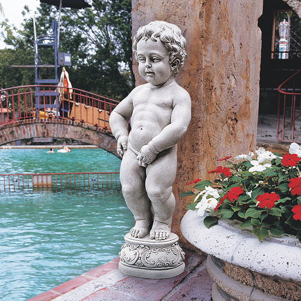 Design Toscano Fish Wish Fisher Boy Cast Garden Statue & Reviews